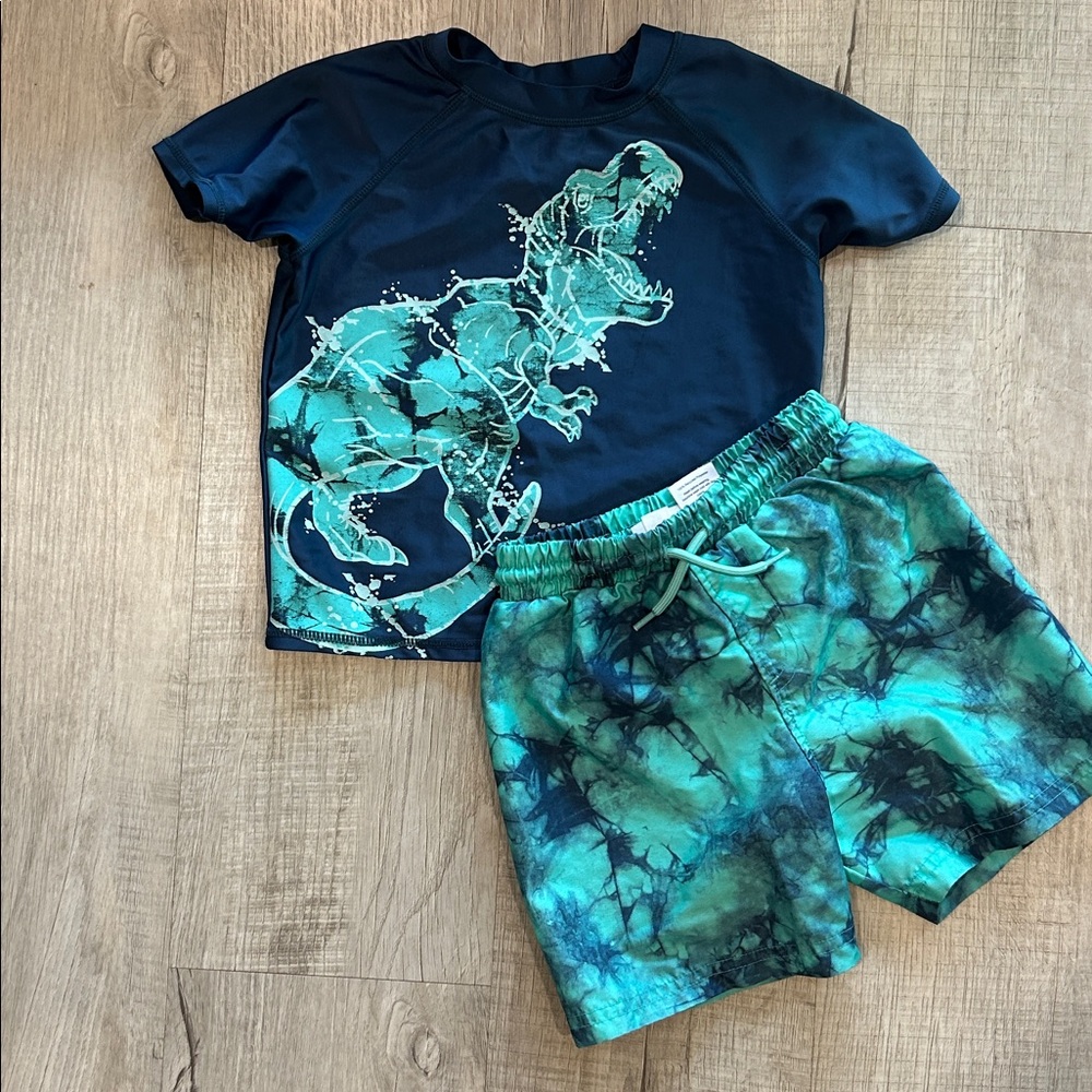 Jumping Beans Toddler Boy’s Rashguard Swim Set, SZ 2T